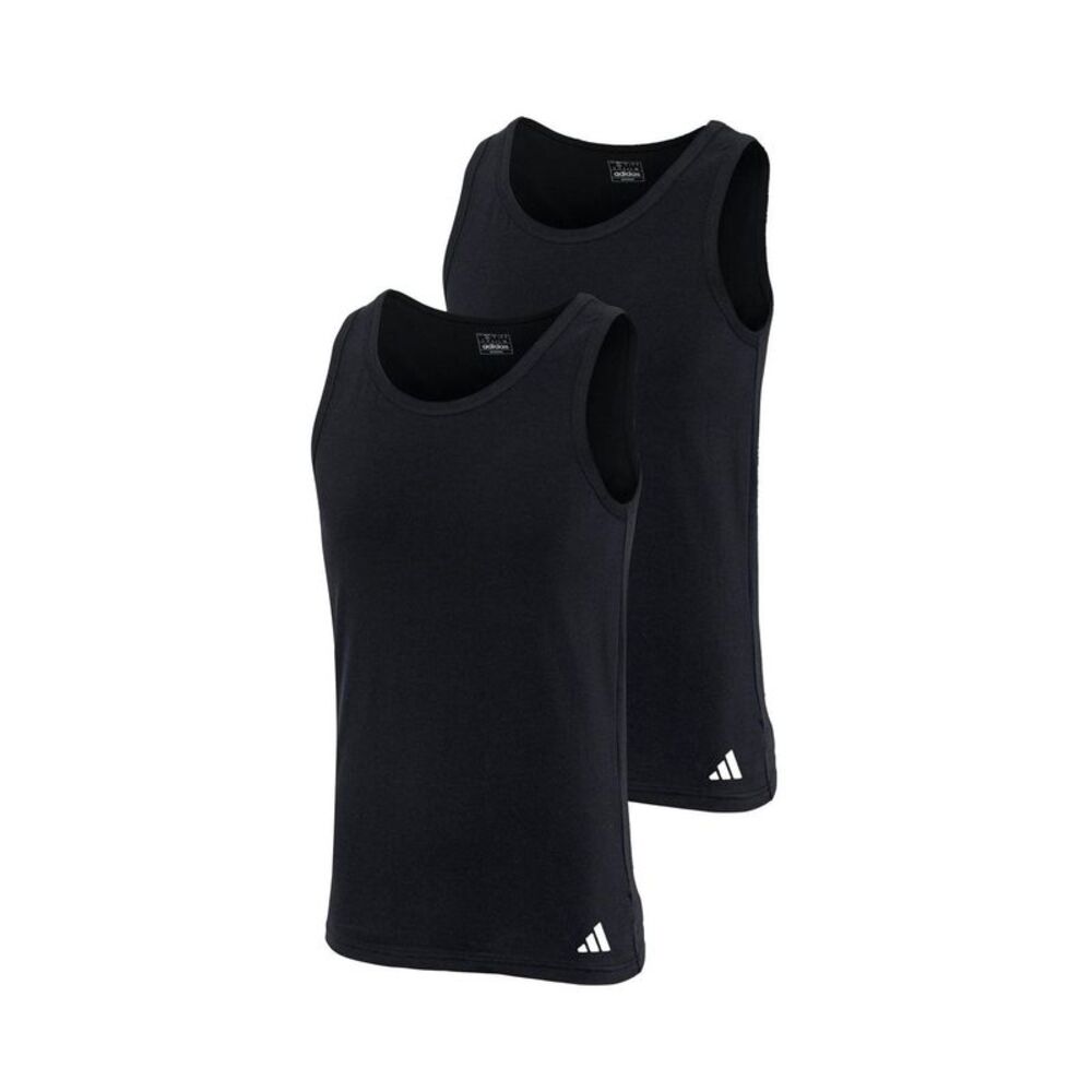 Adidas Mens Scoop Neck Slim Tank Top (Pack of 2) / Black